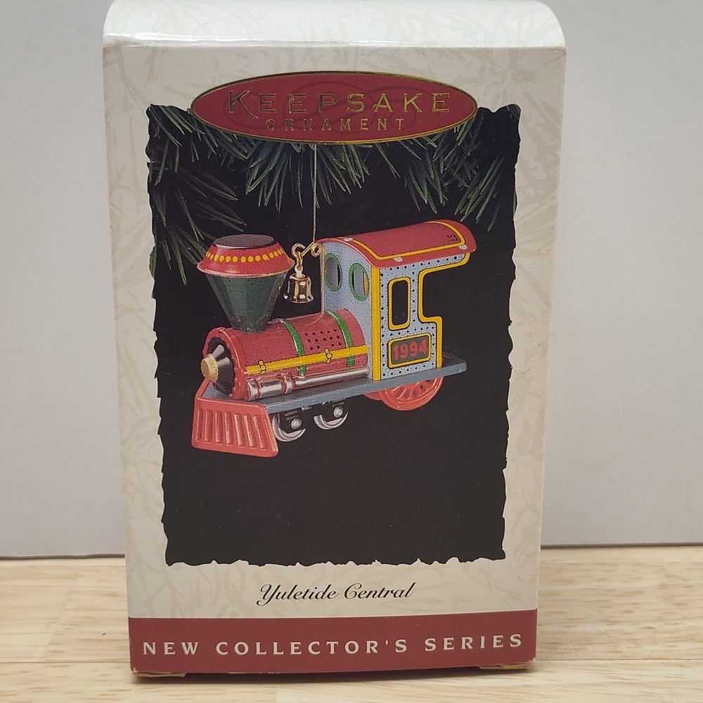 1994 Hallmark Yuletide Central Series #1 Pressed Tin Engine